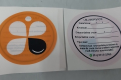 adesivo troca de óleo