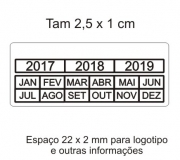 Etiqueta destrutível tam.2,5 x 1 cm