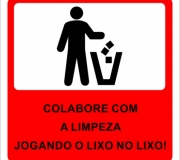 Adesivo jogue lixo no lixo