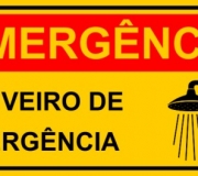 Chuveiro de emergência. Tam.50 x 20 cm.