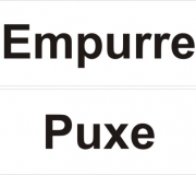 Adesivos "Empurre / Puxe"