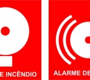 Placa alarme incêndio. tam.20 x 20 cm