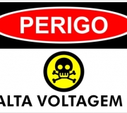 adesivo Perigo - Alta voltagem.